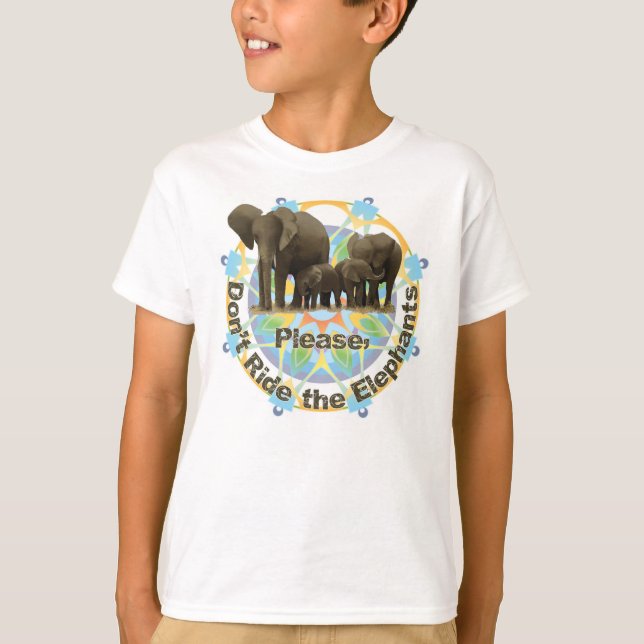 Camiseta No monte por favor los elefantes (Anverso)
