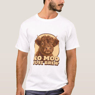 Camiseta No Moo Just Brew Café Latte