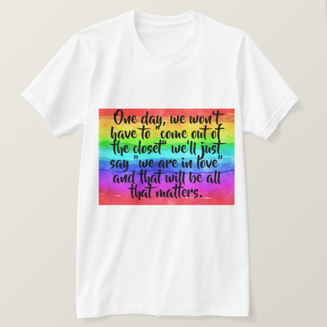 Camiseta No More Coming Out Of The Closet Pride (Anverso del diseño)