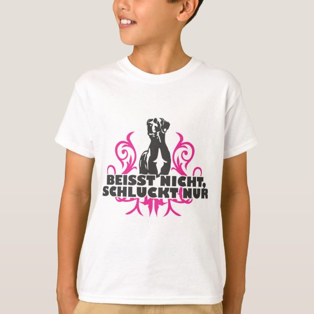Camiseta no muerde, solo traga (Anverso)