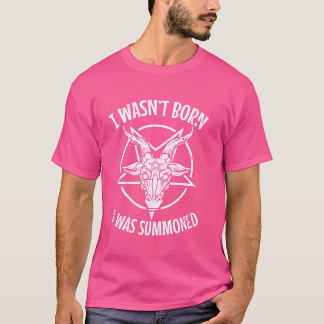 Camiseta No nací, me llamaron satánico gótico (Anverso)