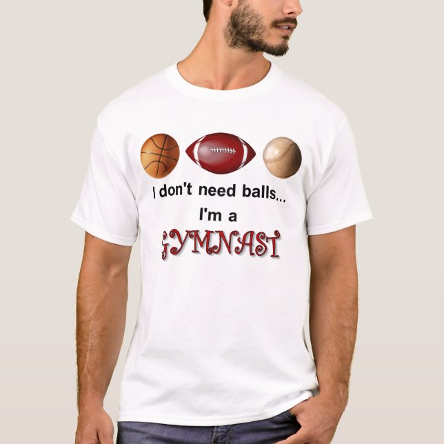 Camiseta No necesito bolas (Anverso)