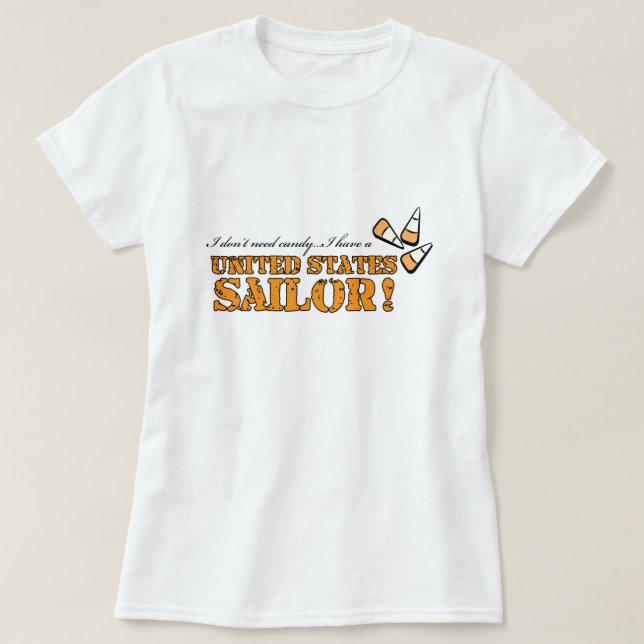 Camiseta No necesito dulces... (Diseño del anverso)