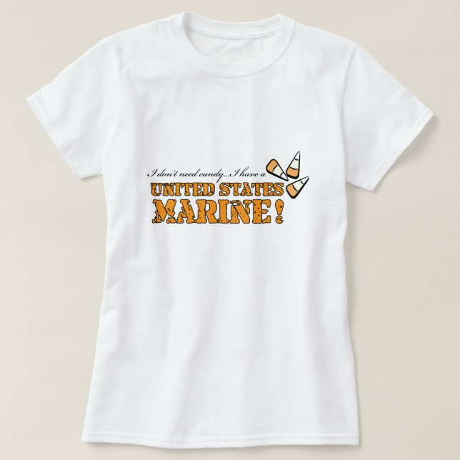 Camiseta No necesito dulces... (Diseño del anverso)