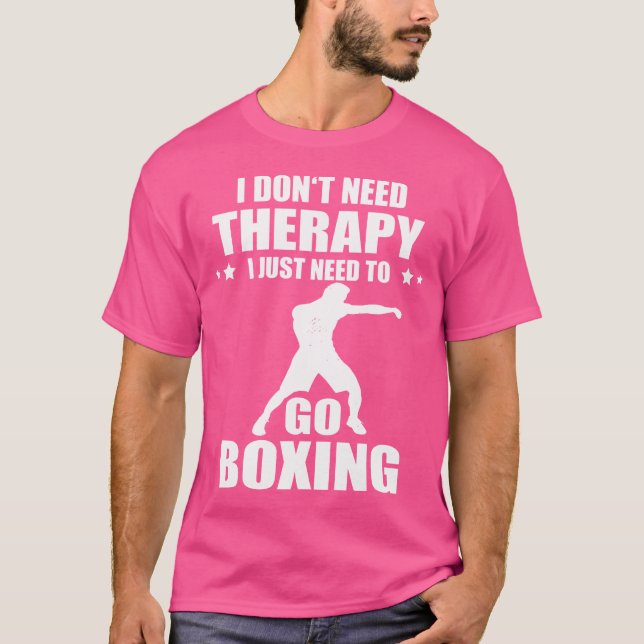 Camiseta No Necesito Terapia Boxeador Guantes De Boxeo Ki (Anverso)