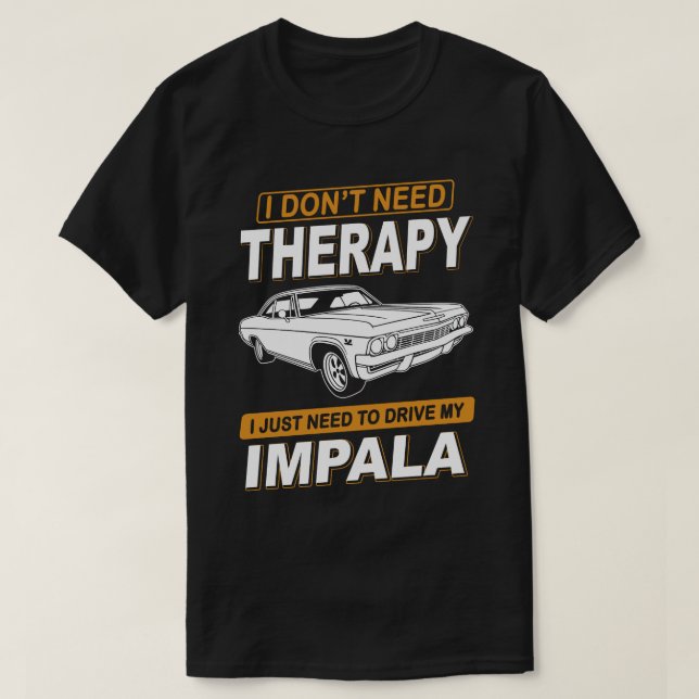Camiseta NO NECESITO TERAPIA Chevrolet Impala Ss 1965 (Diseño del anverso)