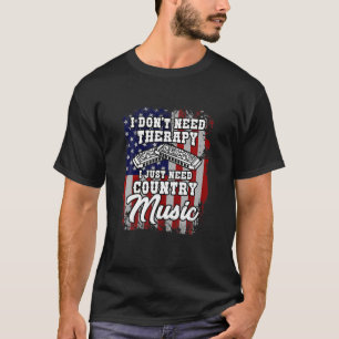 Camiseta No Necesito Terapia Música De País Western Harmoni