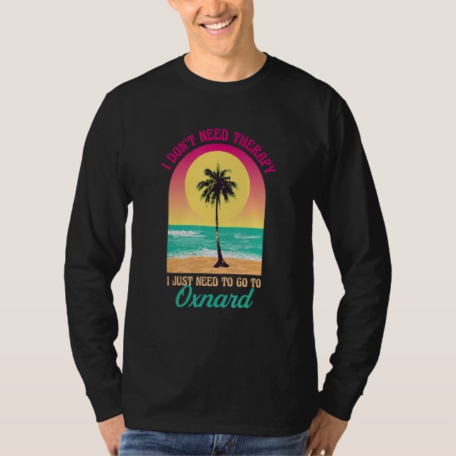 Camiseta No necesito terapia Oxnard Beach California Ocean (Anverso)