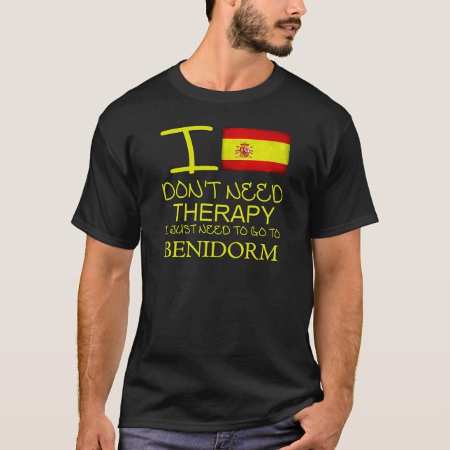 Camiseta No necesito terapia que apenas necesito ir a (Anverso)
