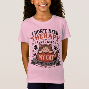 Camiseta No Necesito Terapia, Solo Necesito a Mi Gato