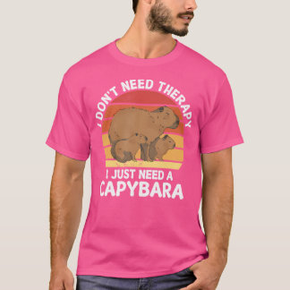 Camiseta No Necesito Terapia Solo Necesito Capibara Capybar