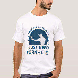 Camiseta No necesito terapia solo necesito Cornhole