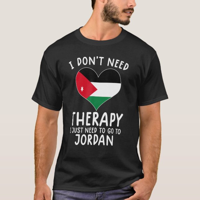 Camiseta no necesito terapia solo necesito ir a Jordania (Anverso)
