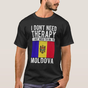 Camiseta No necesito terapia solo necesito ir a Moldavia