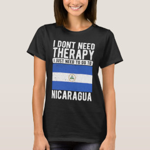 Camiseta No necesito Terapia solo necesito ir a Nicaragua