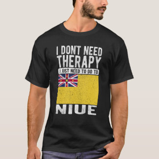 Camiseta No necesito Terapia solo necesito ir a Niue