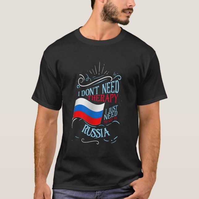 Camiseta No Necesito Terapia Solo Necesito Ir A Rusia (Anverso)