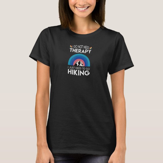 Camiseta No necesito Terapia solo necesito ir de excursión (Anverso)