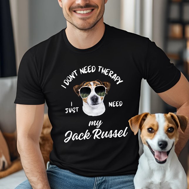 Camiseta No necesito terapia, solo necesito mi Jack Russell (Subido por el creador)
