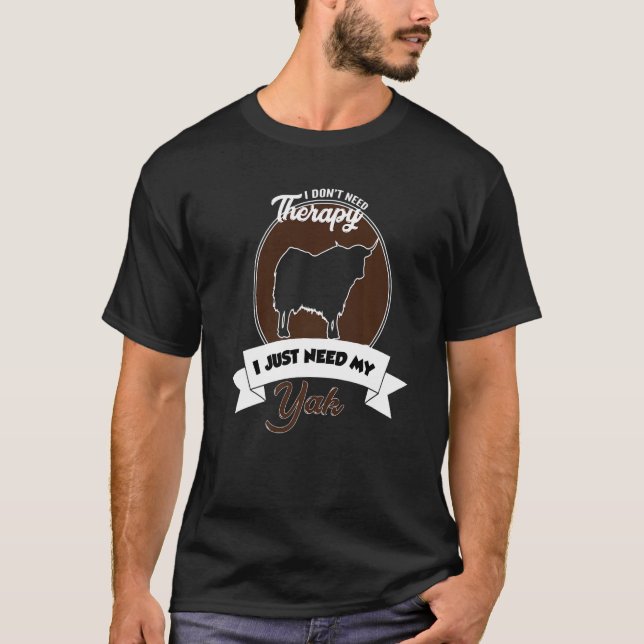 Camiseta No necesito terapia solo necesito mi yak (Anverso)