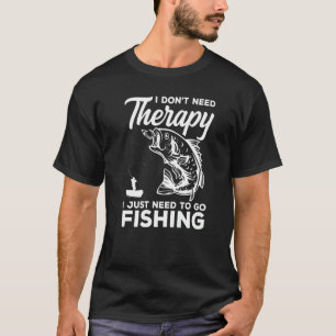 Camiseta No necesito terapia solo necesito pescado con hiel