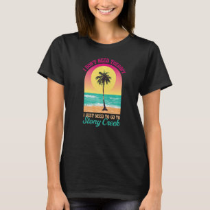 Camiseta No necesito terapia Stony Creek Beach Connecticut