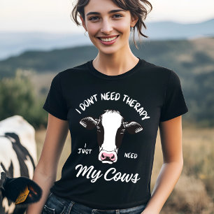 Camiseta No necesito vacas de terapia