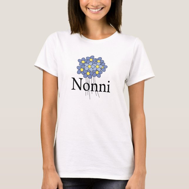 Camiseta no-niana flor azul Bonito (Anverso)