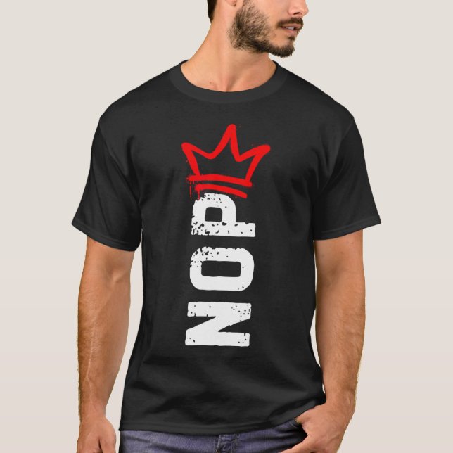 Camiseta No, no hay reyes protestando Rótulo Funny Anti-Tru (Anverso)