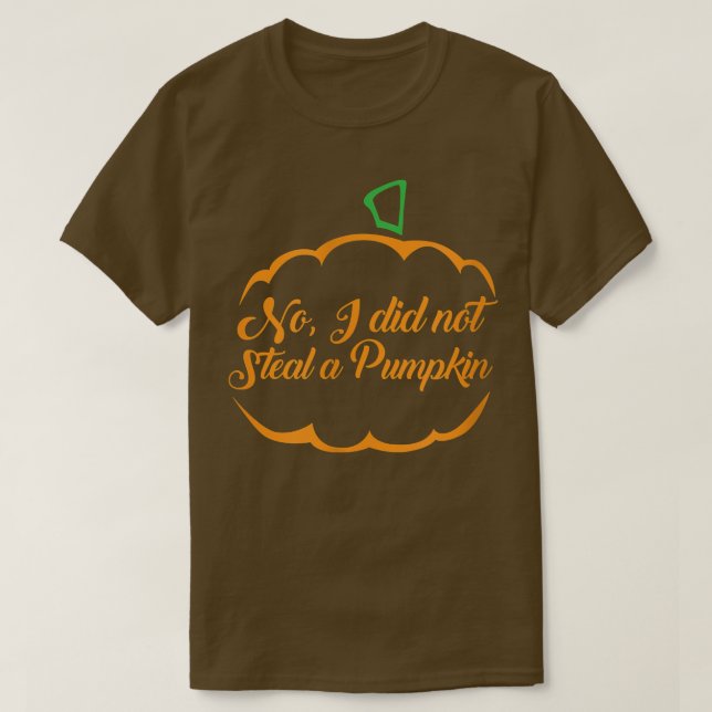Camiseta No, no robé un anuncio de embarazo de calabaza (Diseño del anverso)