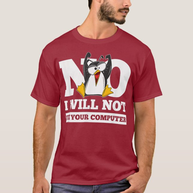 Camiseta No, no voy a Wi-Fi en tu computadora para los nerv (Anverso)
