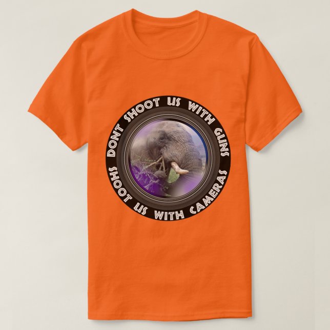 Camiseta No nos dispares a la tora elefante (Diseño del anverso)