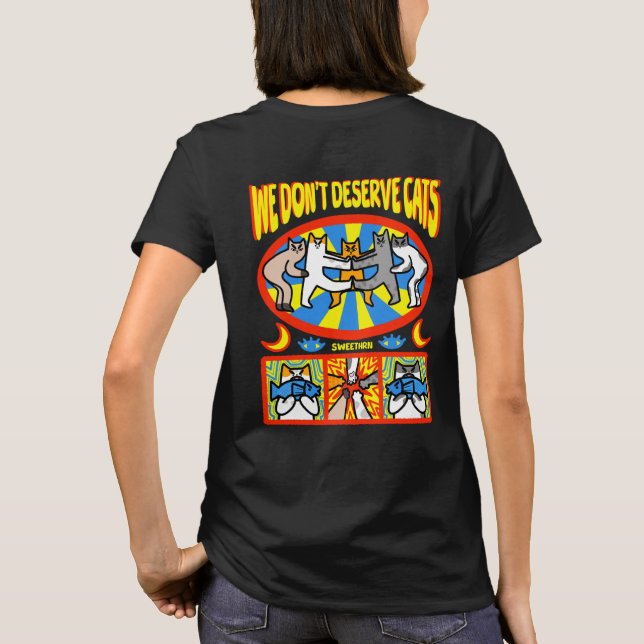 Camiseta No Nos Merece Gato  (Reverso)