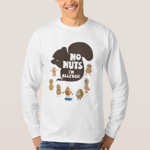 Camiseta No Nueces Soy Alergia Alérgica del Cacahuete Alérg
