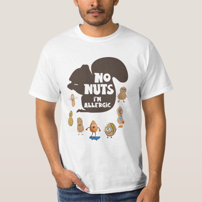 Camiseta No Nueces Soy Alergia Alérgica del Cacahuete Alérg (Anverso)