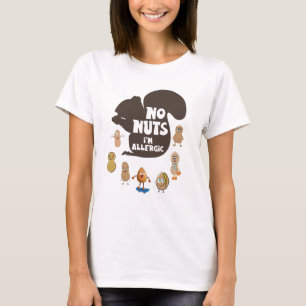 Camiseta No Nueces Soy Alergia Alérgica del Cacahuete Alérg