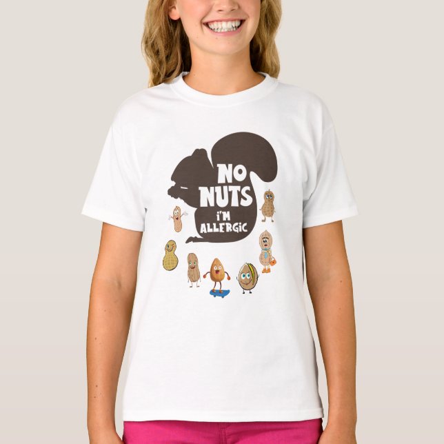 Camiseta No Nueces Soy Alergia Alérgica del Cacahuete Alérg (Anverso)