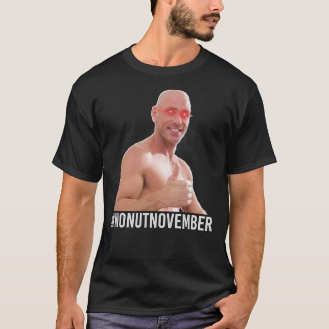 Camiseta No Nut Noviembre meme - Respaldado por Johnny Sins (Anverso)