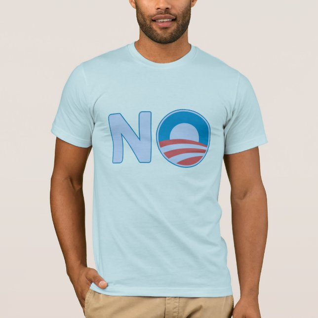 Camiseta NO Obama Bella Canvas T-Shirt (Anverso)