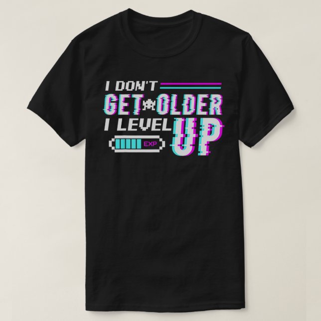 Camiseta No obtener más viejo programa de nivel I Geek de e (Diseño del anverso)