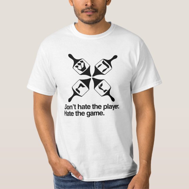 CAMISETA NO ODIE EL JUGADOR DE DREIDEL - .PNG (Anverso)