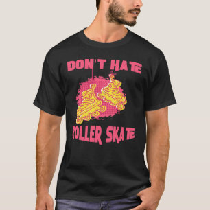 Camiseta No Odien A Los Patines Rodilleros De Color Rosa Y 