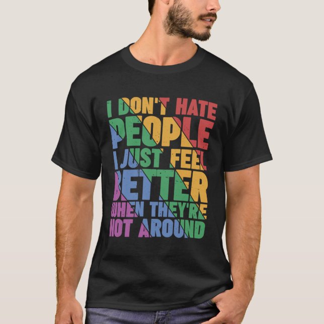 Camiseta No odio a la gente (Anverso)