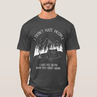 Camiseta No odio a la gente a la que amo el diseño de campi