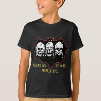 Camiseta No oiga ningún mal, no vea ningún mal, no hable