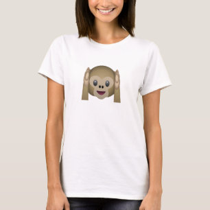 Camiseta No oir Emoji de monos malvados
