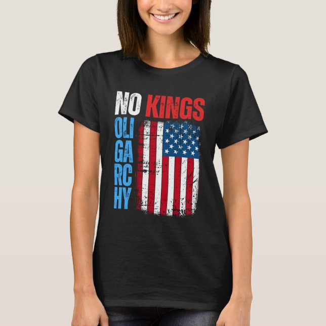 Camiseta No Oligarchy No Kings (Anverso)