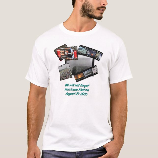 Camiseta No olvidaremos el huracán Katrina (Anverso)