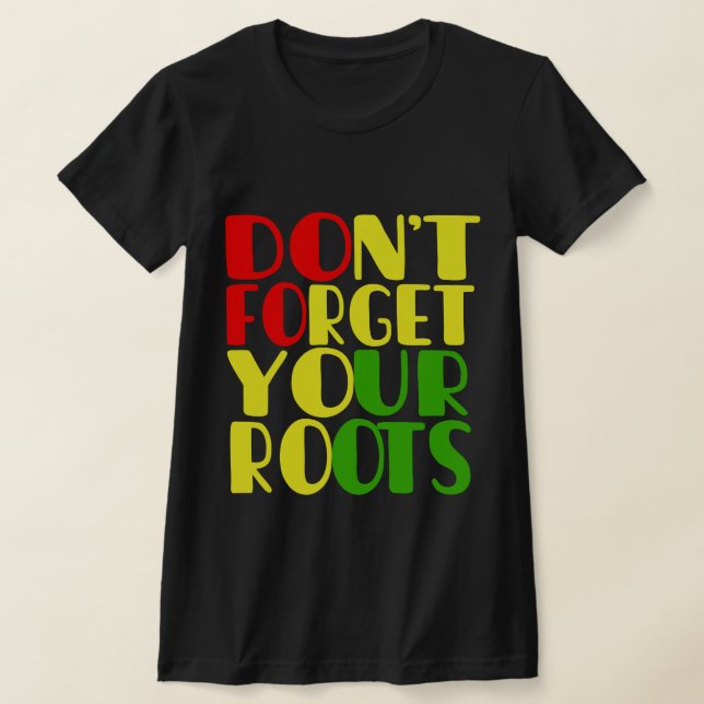 Camiseta No olviden sus raíces afroamericanas (Distribución)