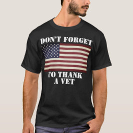 Camiseta No Olvides Agradecer a un Veterano Honrar Veterano